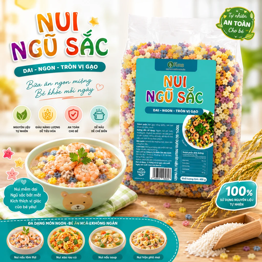 Nui Ngôi Sao Ngũ Sắc Fuma- 400g - Ảnh 3