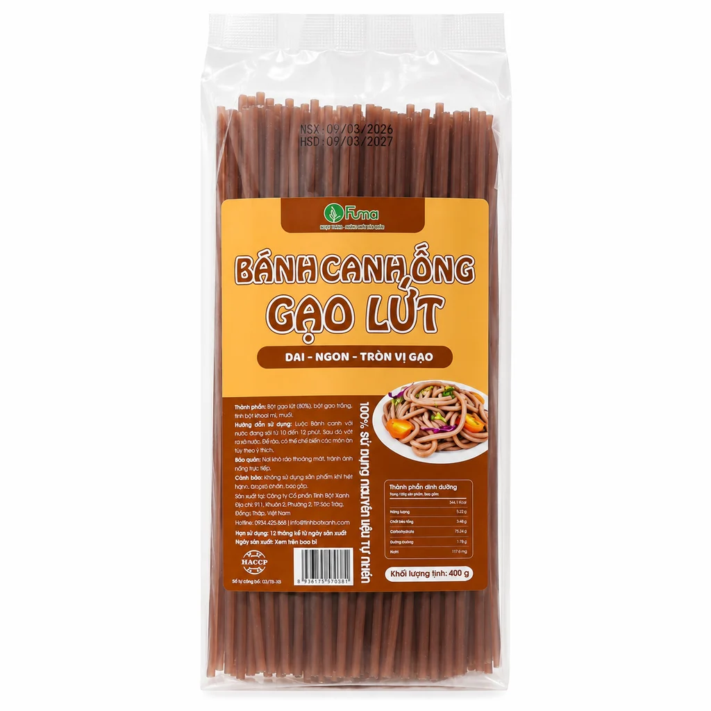 Bánh Canh Ống Gạo Lứt Fuma - 400g