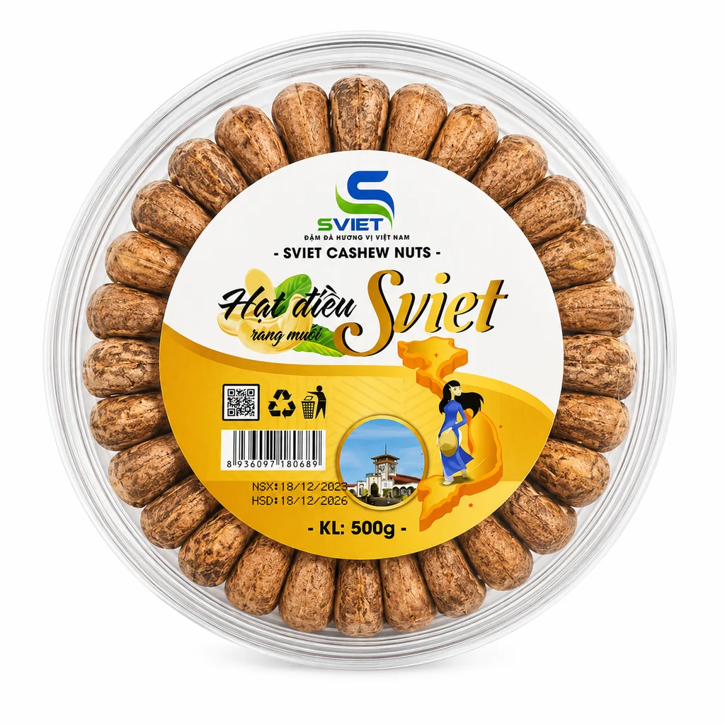 Hạt Điều Rang Muối Sviet - Hộp 500g