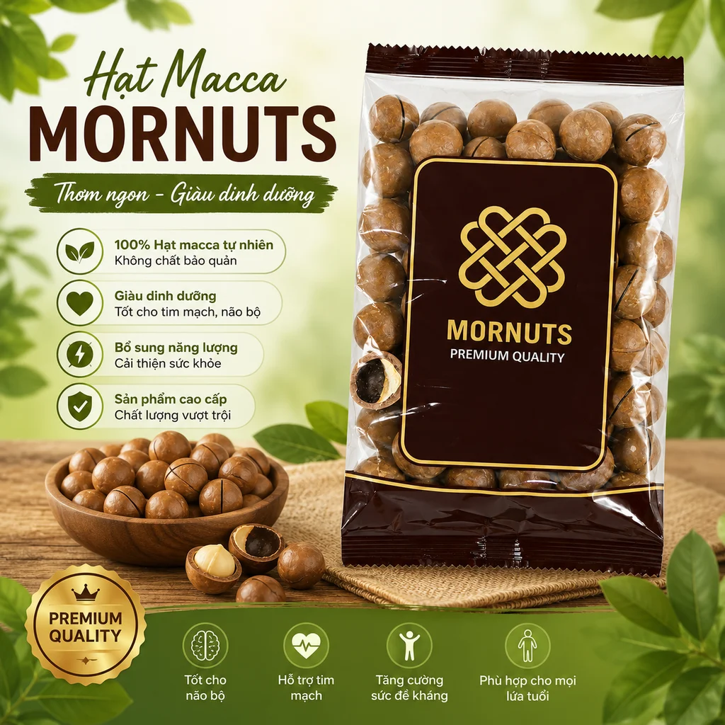 Hạt Macca Nứt Vỏ Mornuts - 500g - Ảnh 5