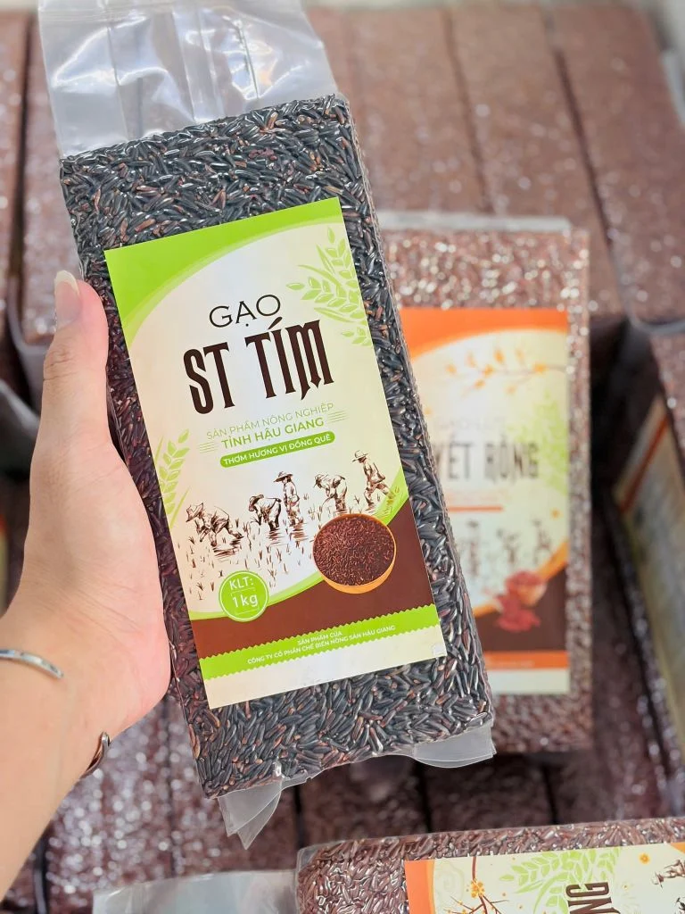 Gạo ST Tím Nông Sản Hậu Giang - 1kg - Ảnh 2