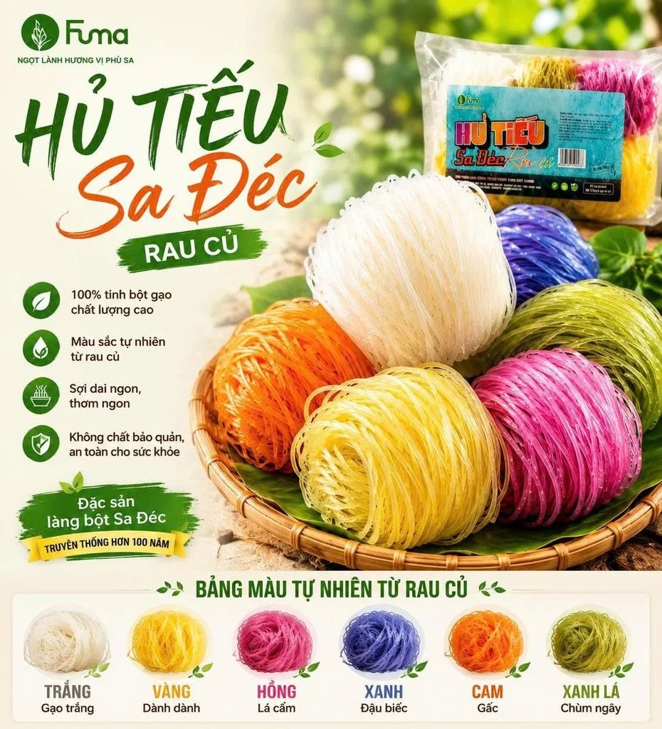 Hủ Tiếu Sa Đéc Rau Củ Fuma - 500g - Ảnh 3