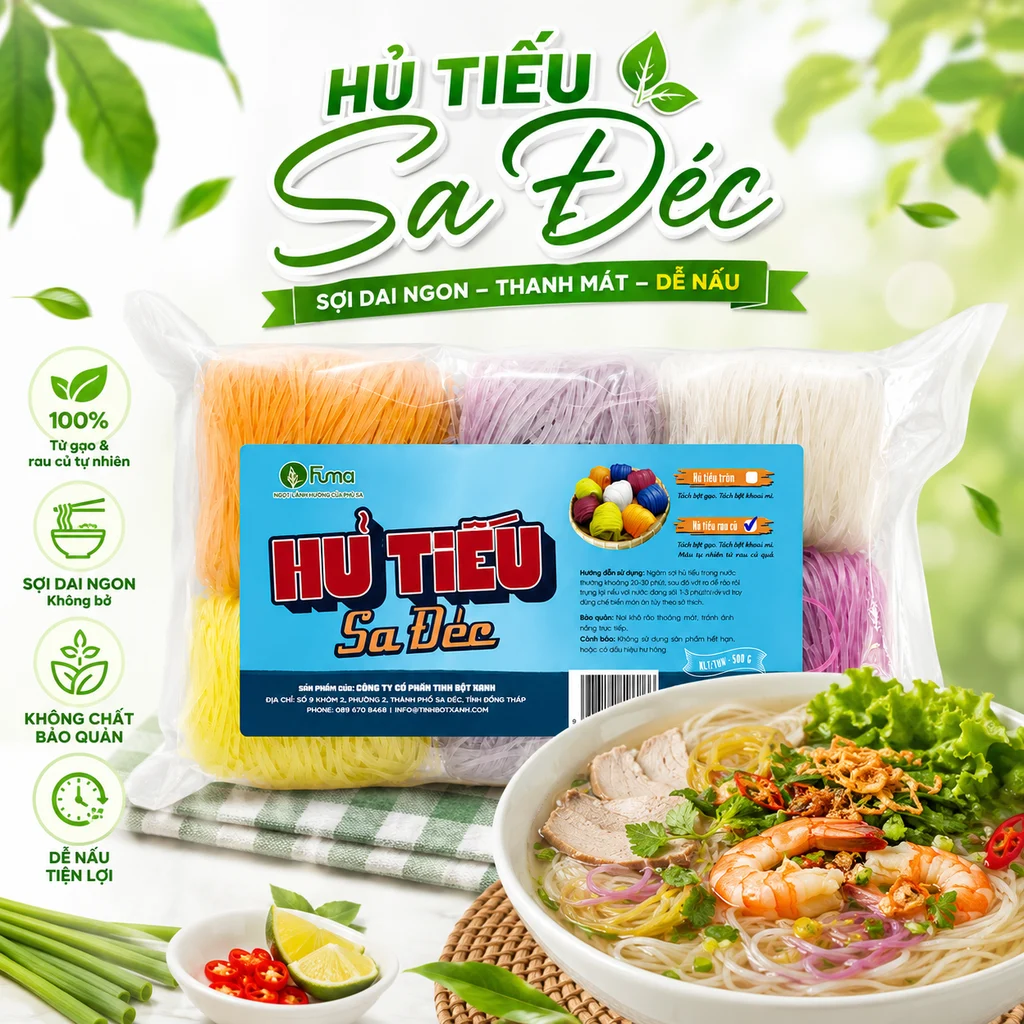 Hủ Tiếu Sa Đéc Rau Củ Fuma - 500g - Ảnh 4