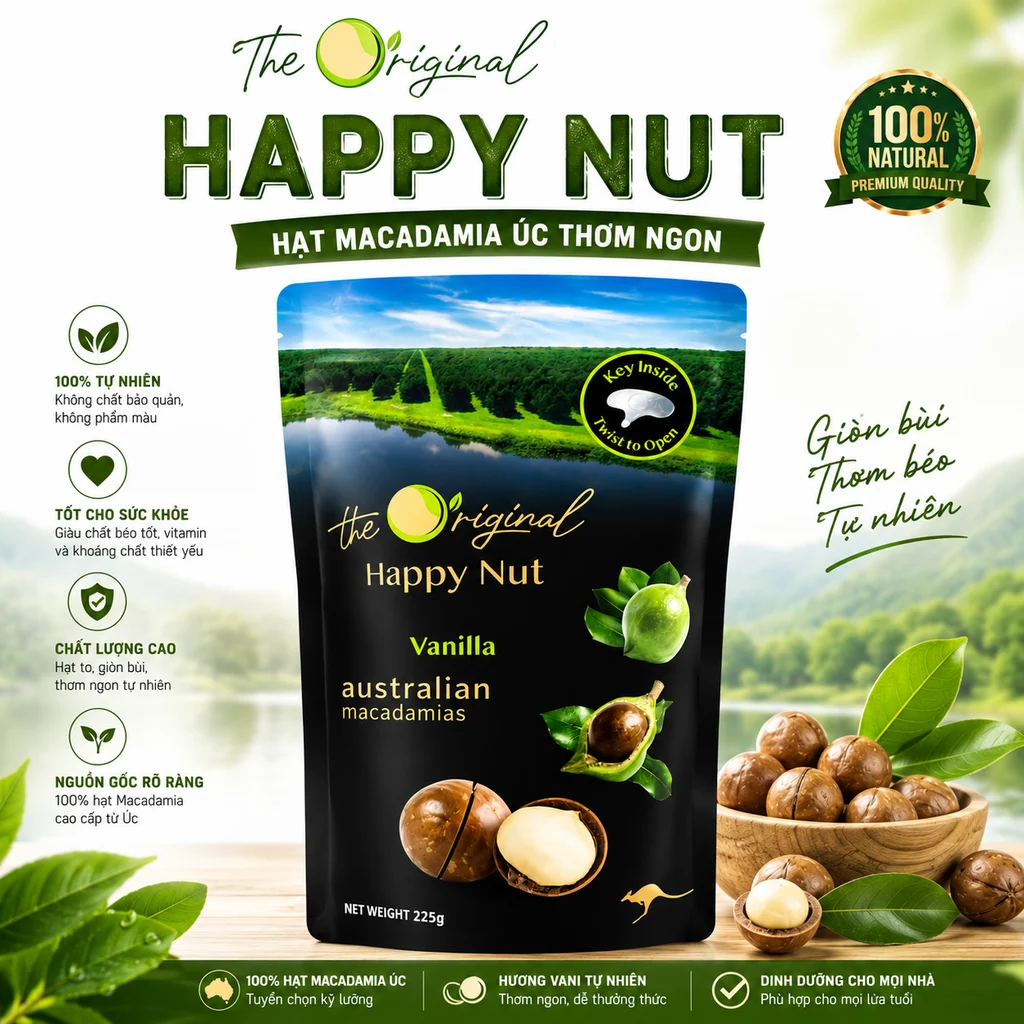Hạt Macca Úc Vị Vanilla The Original - 225g - Ảnh 2